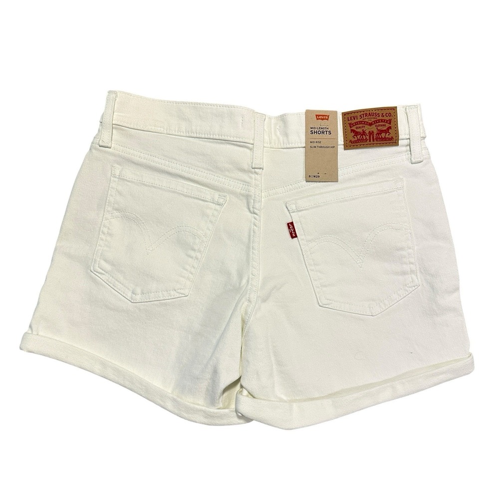 LEVI'S DENIM JEAN MID LENGTH SHORTS‎ WOMEN'S SZ 29 NEW SUMMER CASUAL - Picture 2 of 7